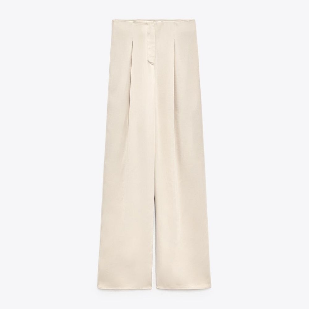 Zara Wide Leg Pants in Cream